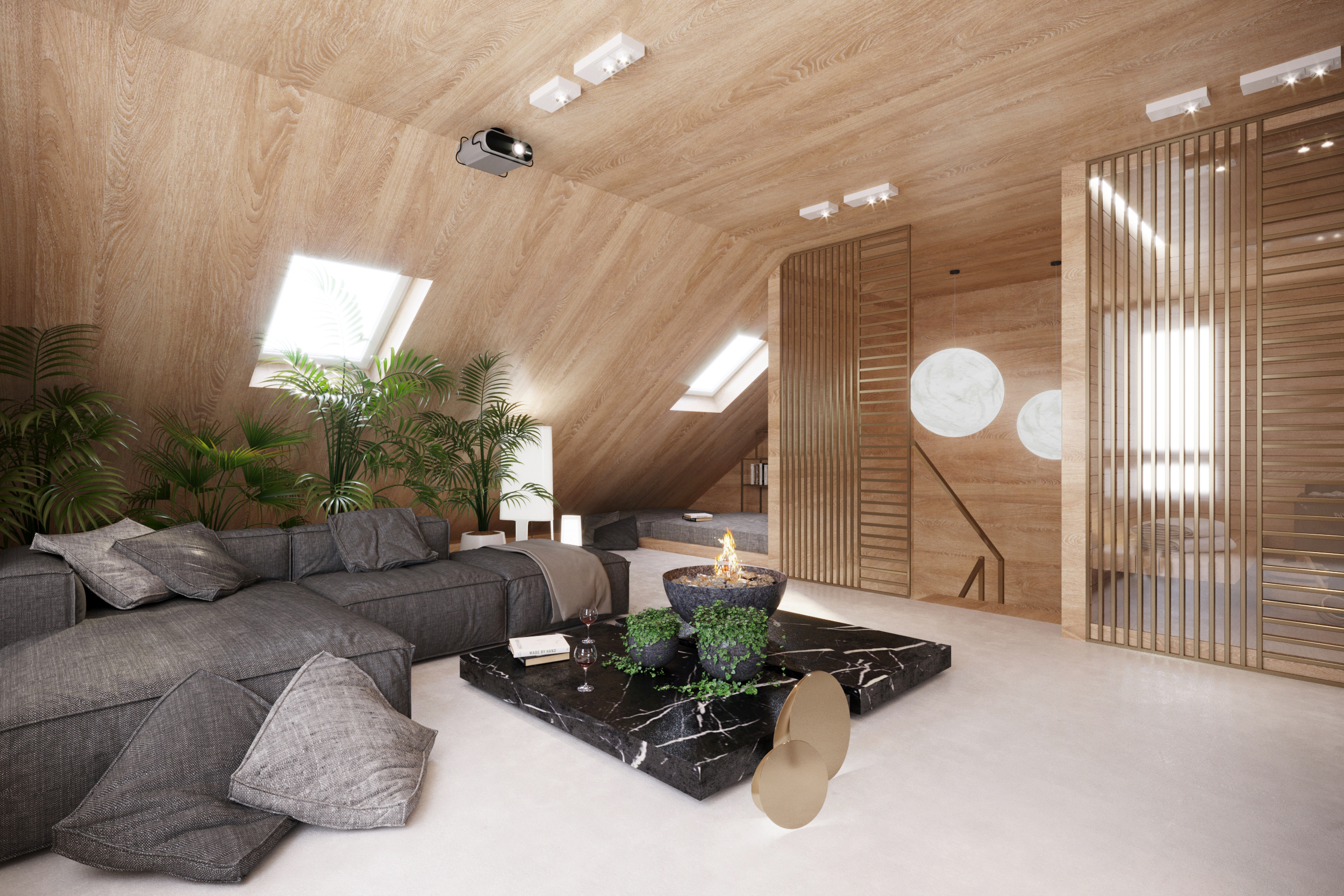 Wnętrze domu - nowoczesny salon