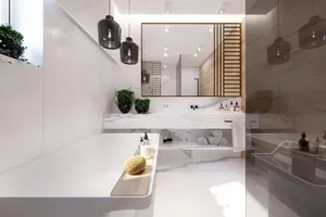 Łazienka - wanna i umywalka